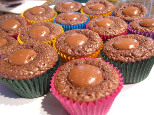 mini nutella brownies-4 ingredientes