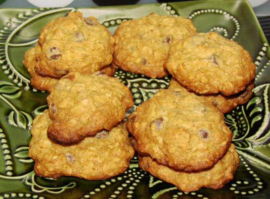 bolinhos de microplaqueta de chocolate finais da farinha de aveia