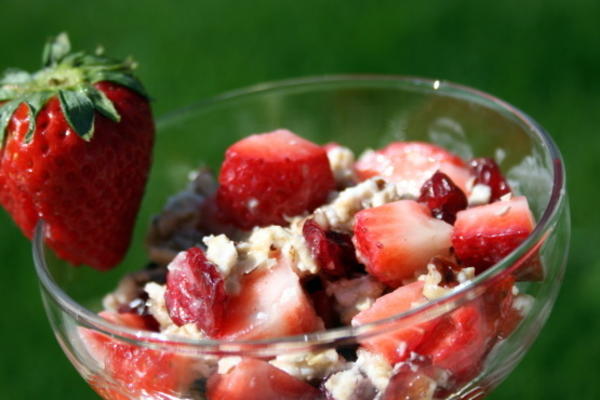 fácil, muesli durante a noite - versão morango (suíça)