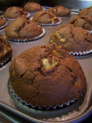 muffin de banana de chocolate