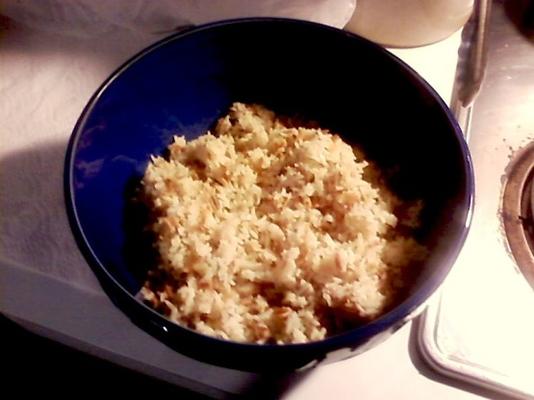 arroz com alho e macarrão