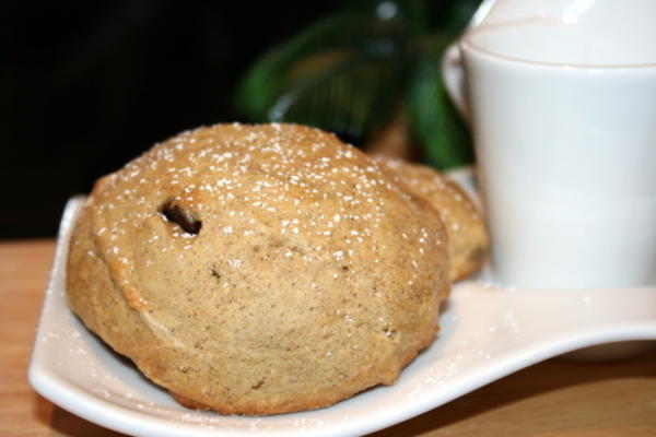 bolinhos de microplaqueta de chocolate da abóbora do estilo da padaria