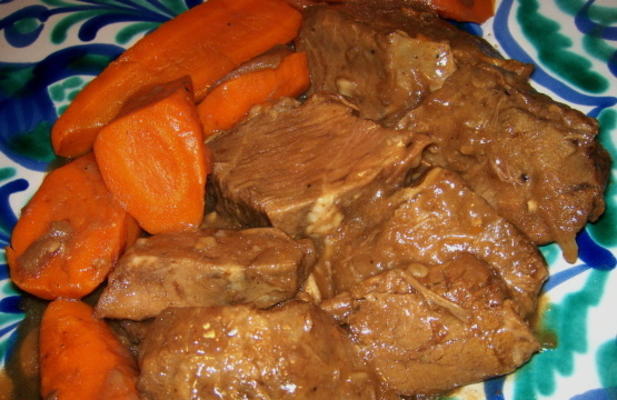 assado de carne cozido lento