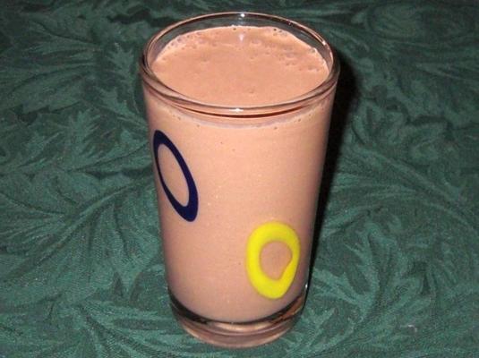 batido de soja de chocolate em borracha