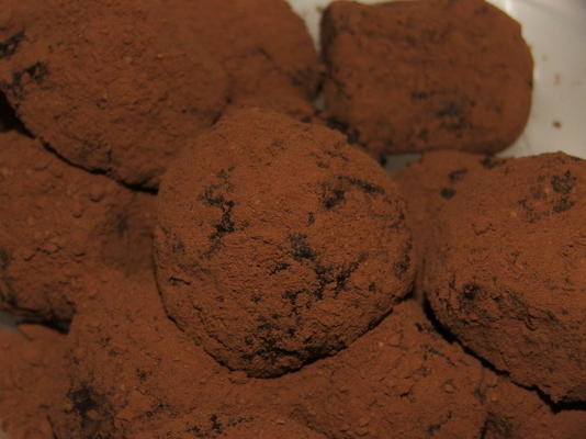 trufas de chocolate com baixo teor de gordura