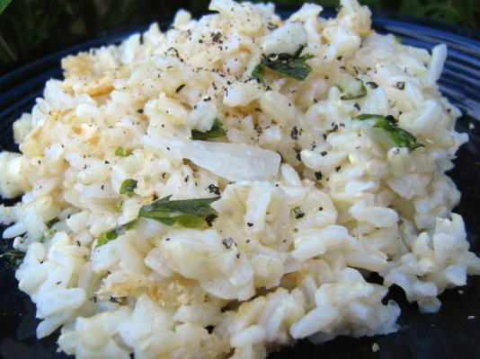 arroz integral e queijo