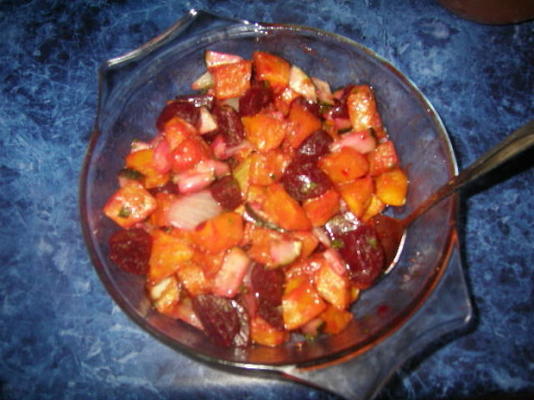 salada de abóbora de pimenta