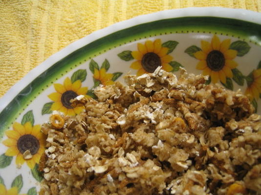 granola de canela para um (microondas)