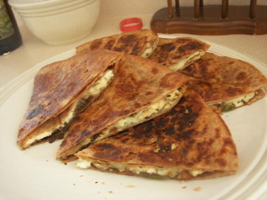 quesadilla de souvlaki de frango