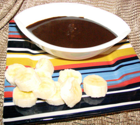 fondue de chocolate escuro com chocolate