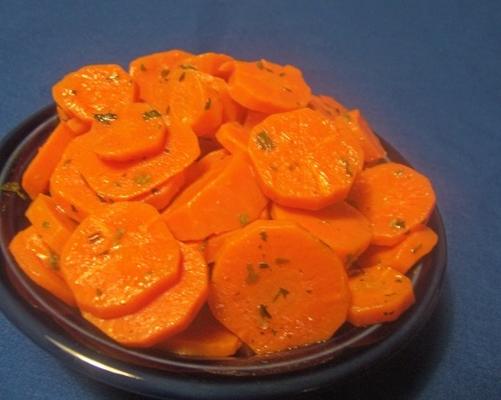 cenouras barradas com manteiga