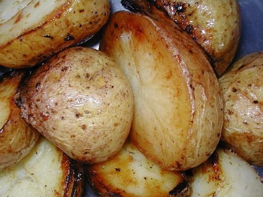 batatas de limão esmagadas