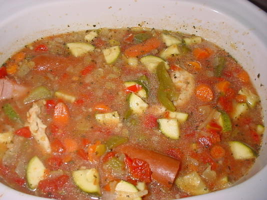 Gumbo de frango e linguiça de ali