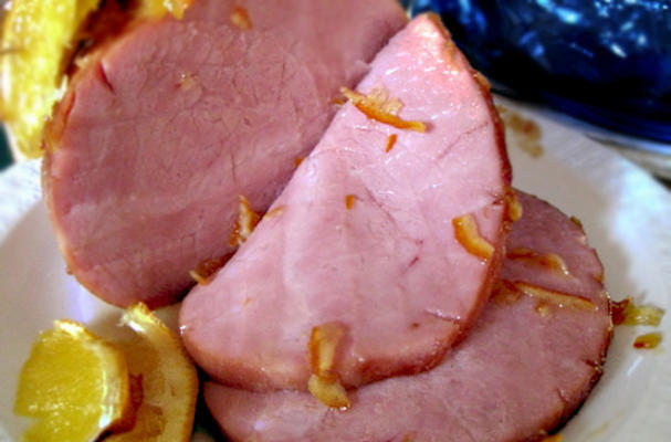 esmalte laranja e gengibre para porco assado ou presunto