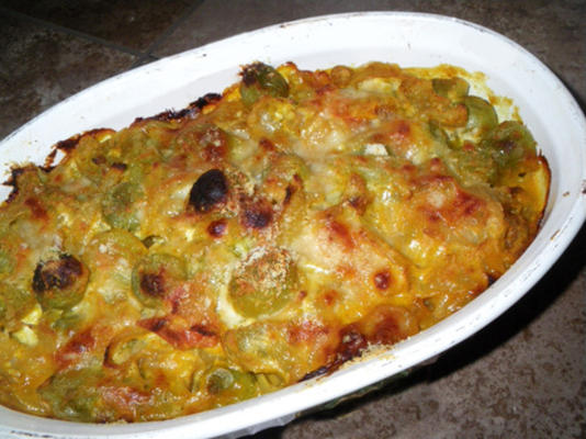 Caçarola de tomate verde ao curry