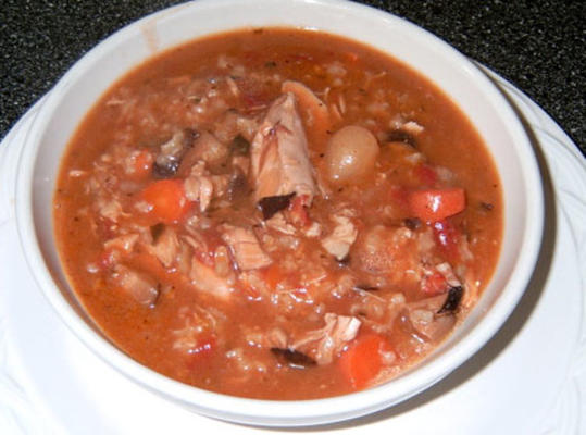 sopa de cogumelos com frango