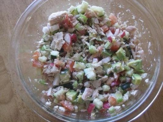 salada picada com atum - south beach