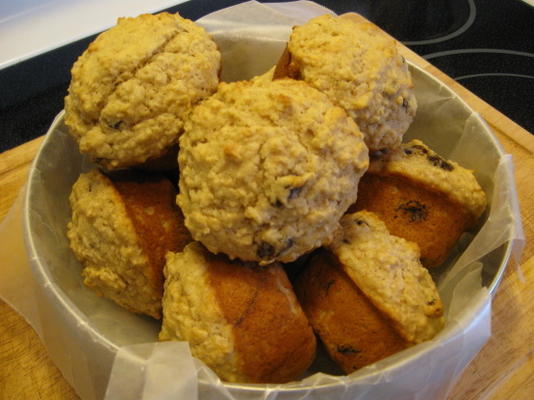 Muffins de aveia de magnólia café