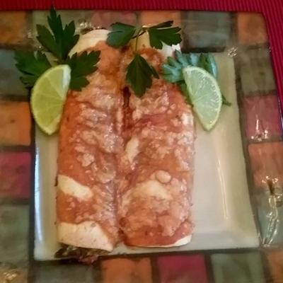 enchiladas de espinafre e cream cheese