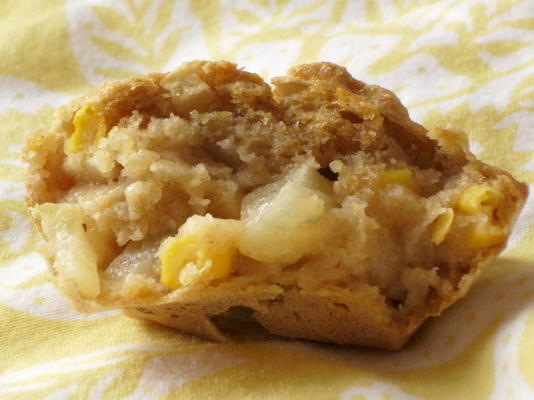 muffins de milho de maçã