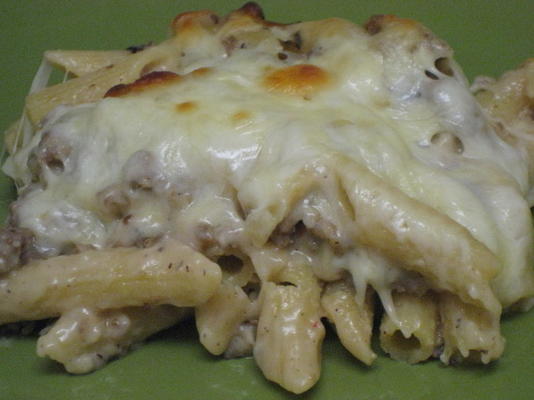 salsicha de alho penne assar