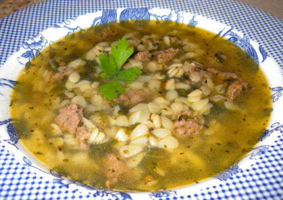 a salsicha italiana e a sopa de couve da dave