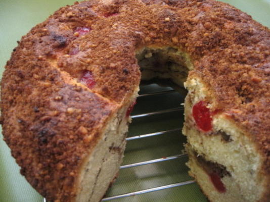 bolo de streusel cereja