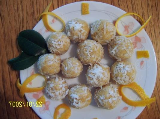 bolas de coco laranja rápido
