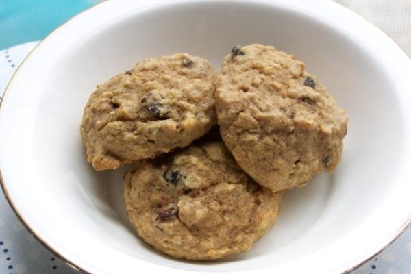 biscoitos de passas de aveia sem açúcar e sem glúten