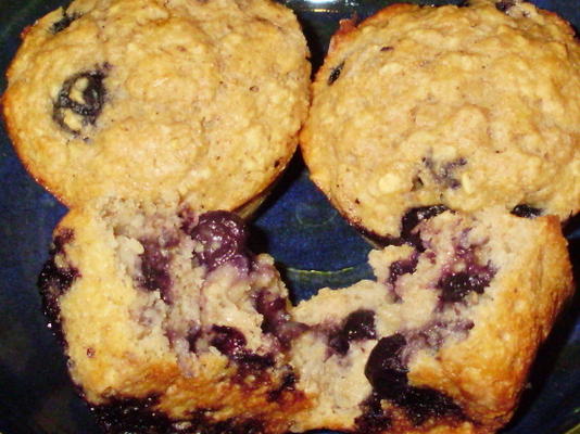 muffins de aveia saudável blueberry (ou chocolate) de baixo teor de gordura