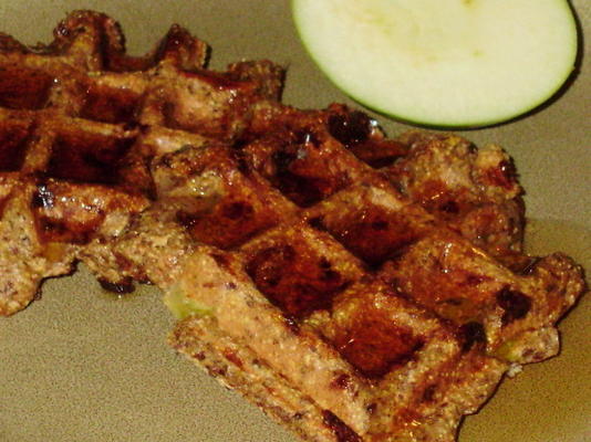 waffles de tempero de maçã de trigo integral saudável baixo teor de gordura