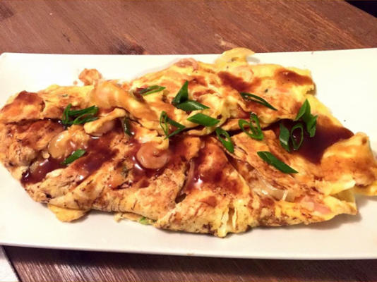 omelete de camarão chinês