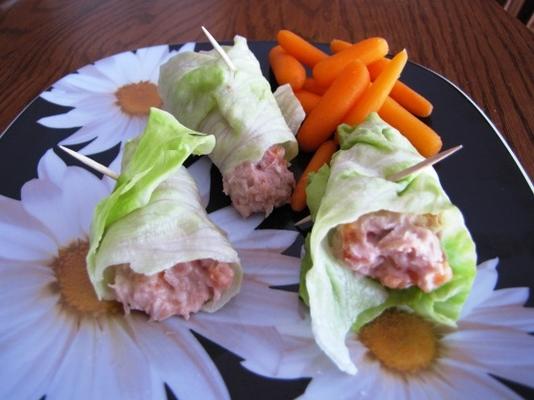 salada de atum roll ups (rápido, leve, low-carb, lanche)