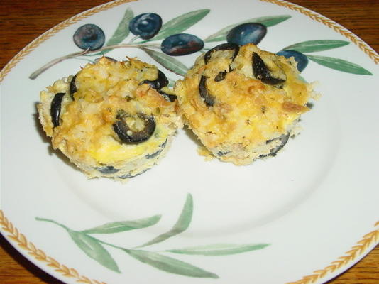 muffin de queijo e arroz de atum