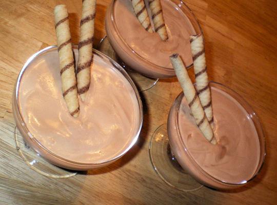 mousse de chocolate fácil caramello