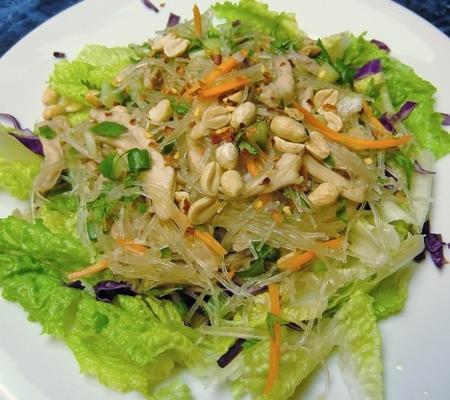 salada de macarrão claro tailandês (yum woon sen)