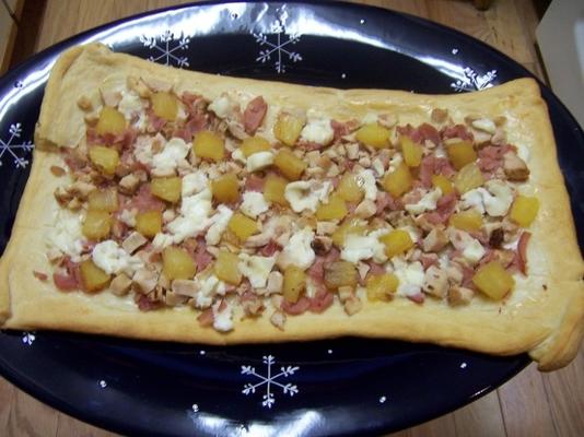 pizza de cordon bleu de frango havaiano