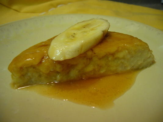 flan de banana