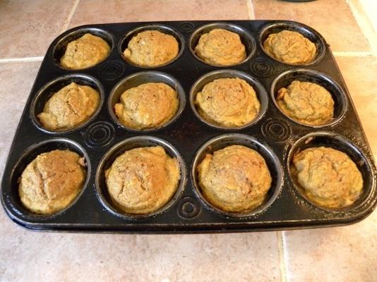 muffins de abóbora de trigo integral
