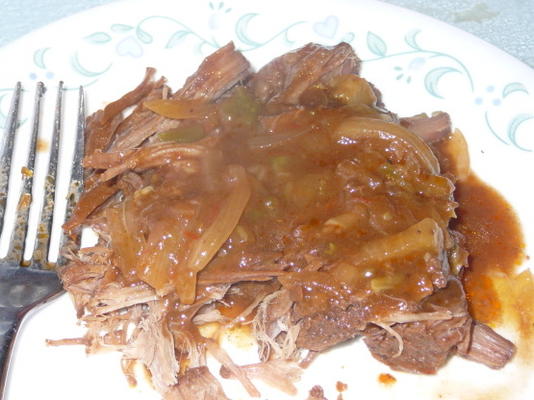 peito de carne de bovino crock-pot