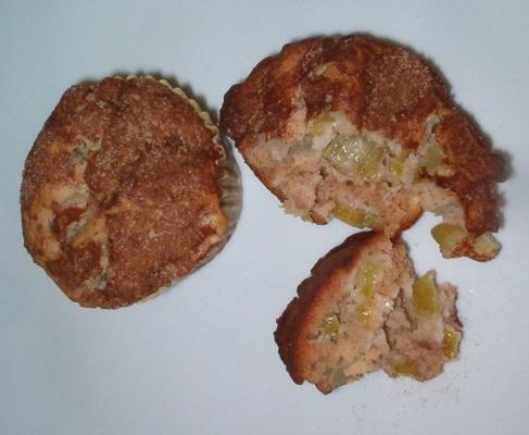 muffins de canela ruibarbo saudável