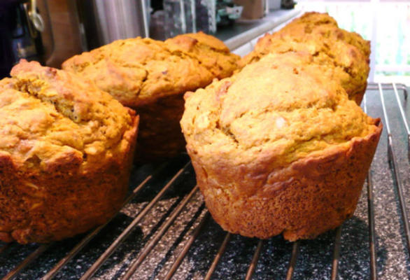 tempo de colheita abóbora e muffins de aveia