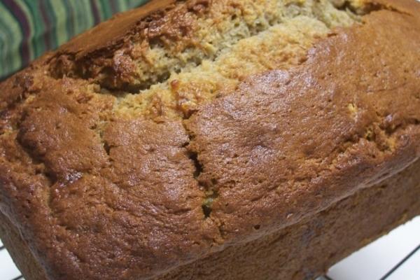 pão de banana de comida de bebê