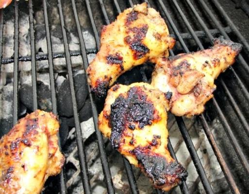 receita de asas de churrasco de capim-limão