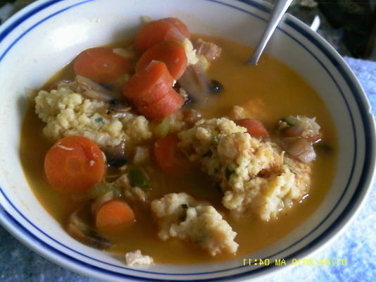 jalapeno de cogumelos sopa de bola de matzo