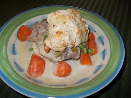 frango cremoso com biscoitos