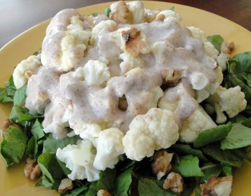 salada de couve-flor e agrião