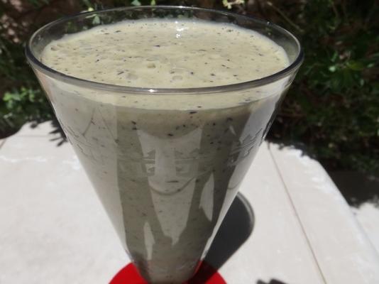 smoothie de alimentador de pessoas roxas