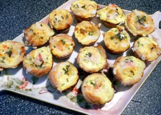 mini aperitivos quiche de caranguejo