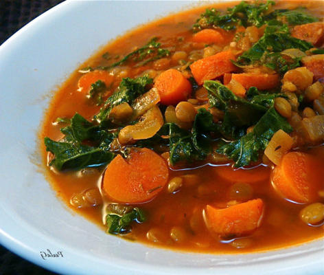 sopa de tomate lentilha do gosto de casa